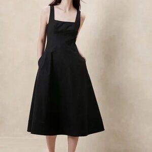 Banana Republic Natalia Square-Neck Midi Dress Petite 00